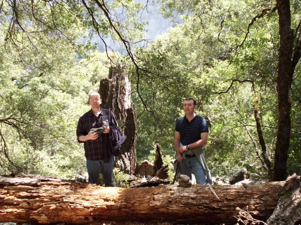 I was joined on this hike by fellow hikers Charlie (left) and Oleg (right).  Oleg was here on his very first trip to Yosemite: