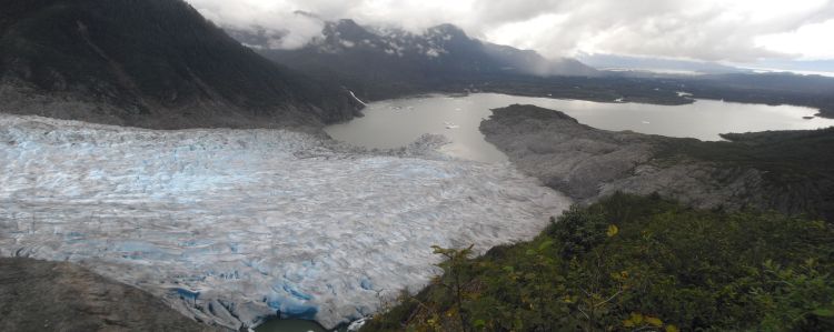 Mendenhall Glacier terminus panoramic