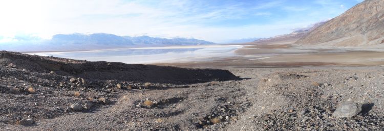 Panoramic looking down on Badwater Basin