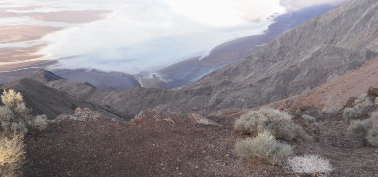 Dante's View panoramic of Bad-Hades Ridge