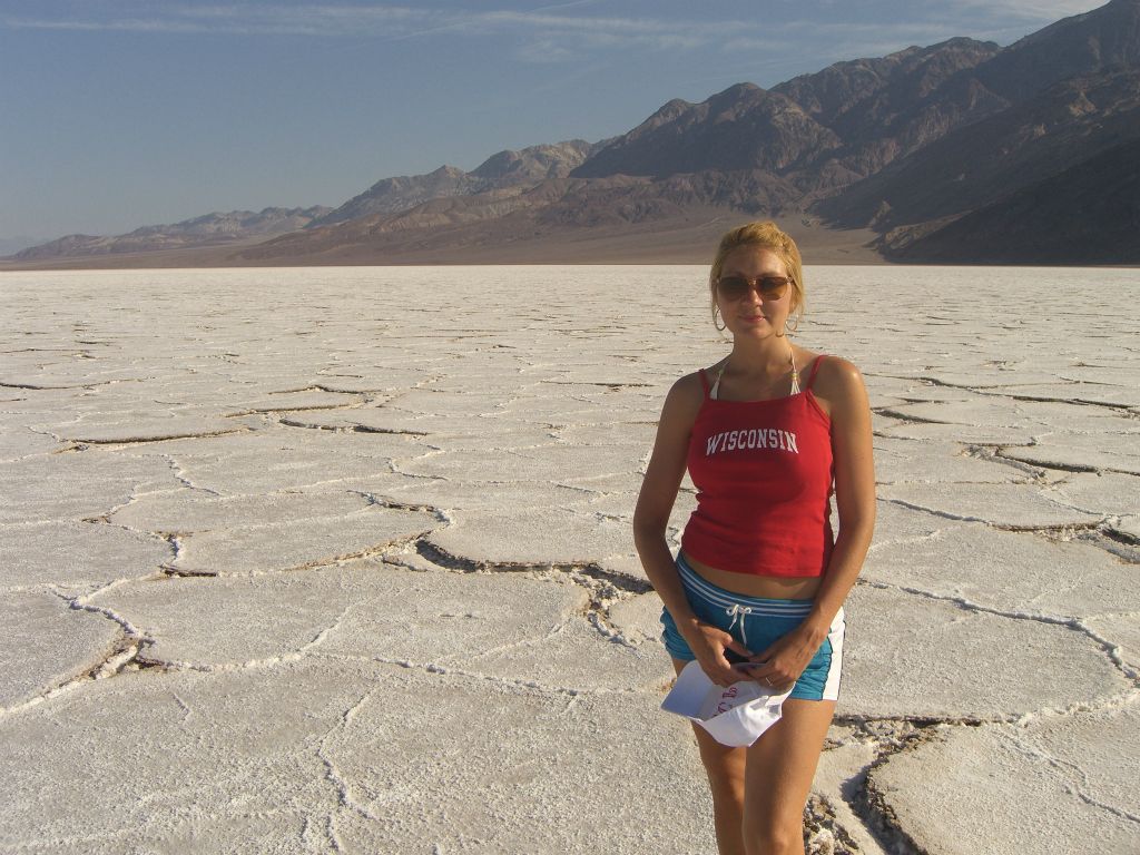 Daria stopping to get a picture along the hike.  We didn't stop much during this hike because it was supposed to be a hot day and we wanted to finish early: