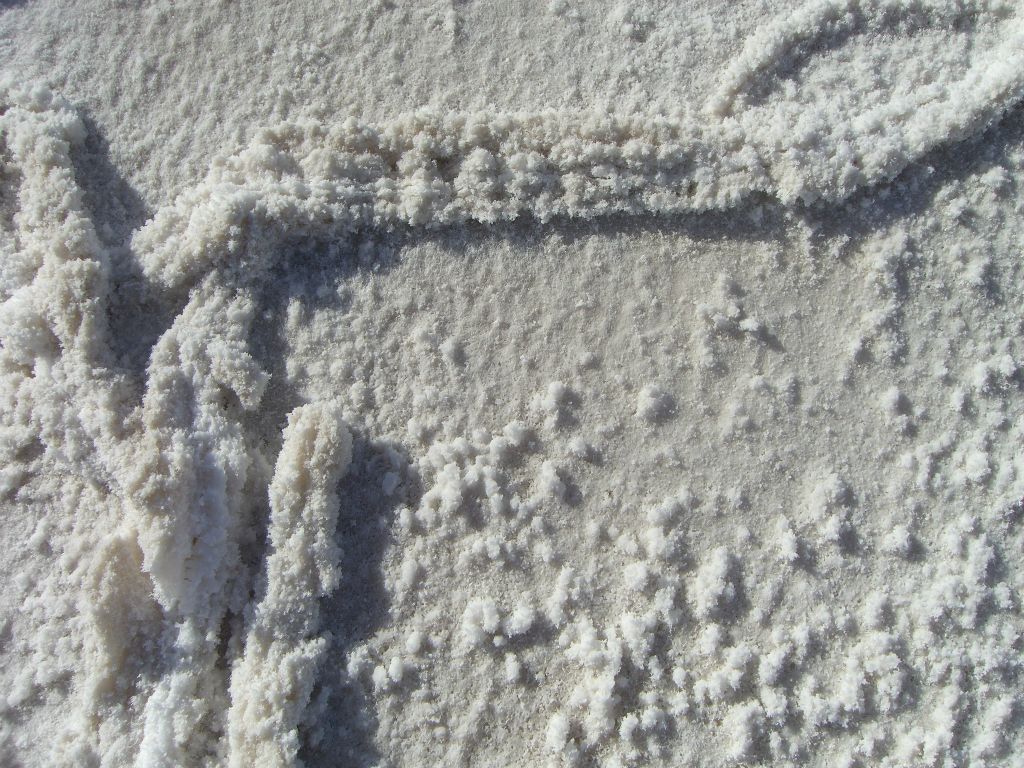 The salt terrain as it appeared near the end of our hike: