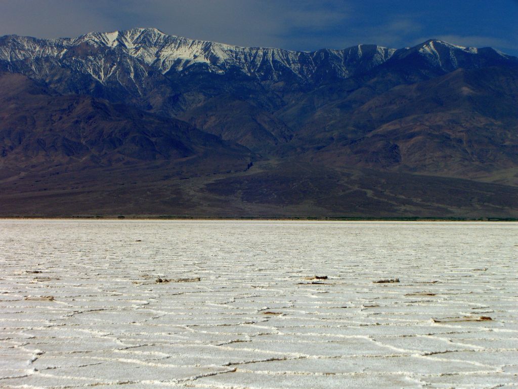 Two views of Telescope Peak and the Panamint Mountains as we headed back toward Badwater: