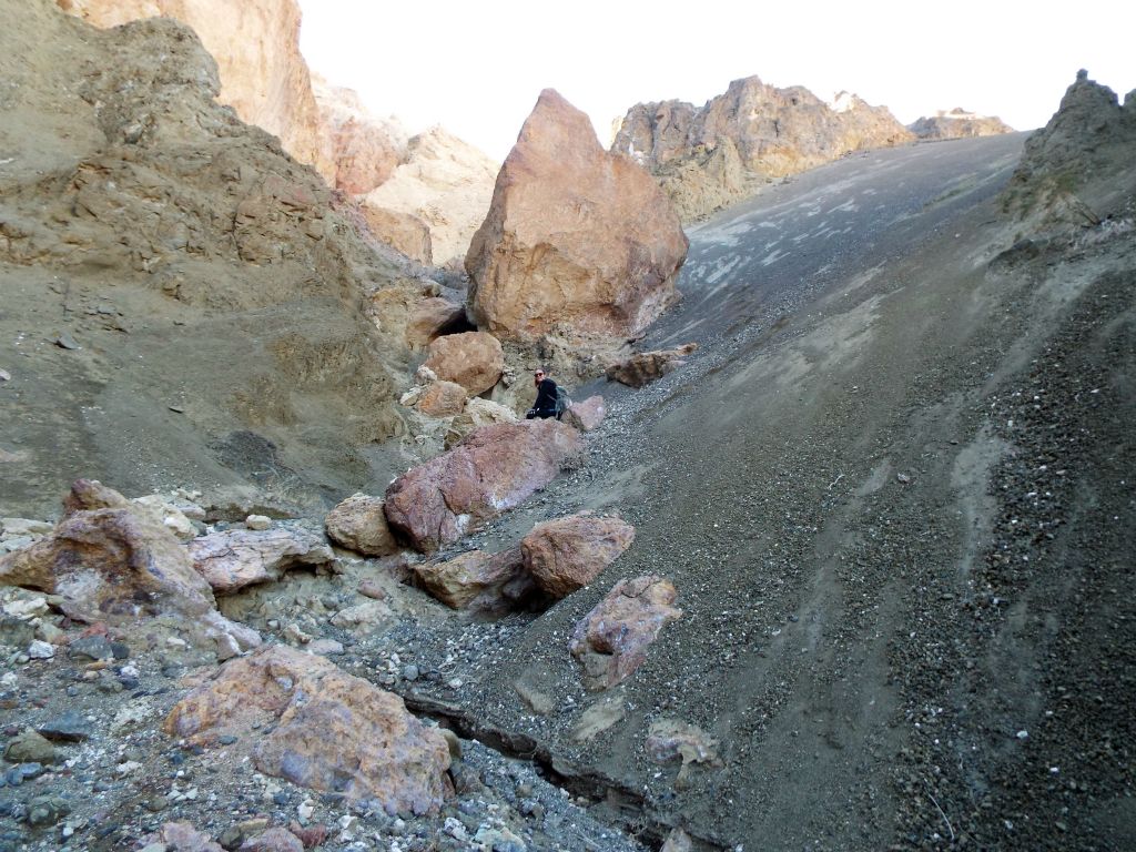 We took frequent rest breaks during the descent as the obstacles and challenges were continuous: