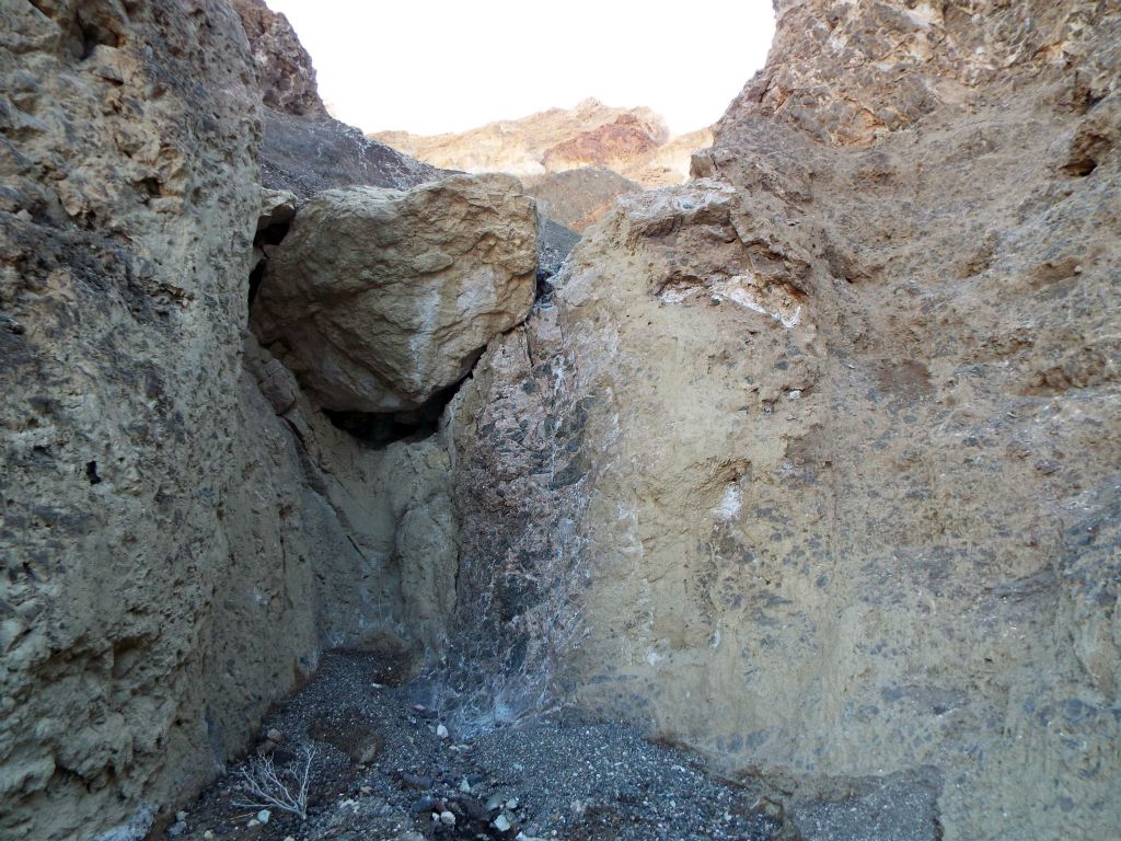 But we were able to find a bypass route to the left in order to climb down (seen on the right side here):