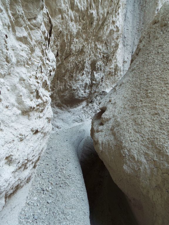 The canyon quickly transitions into a tight slot canyon with a very narrow wash: