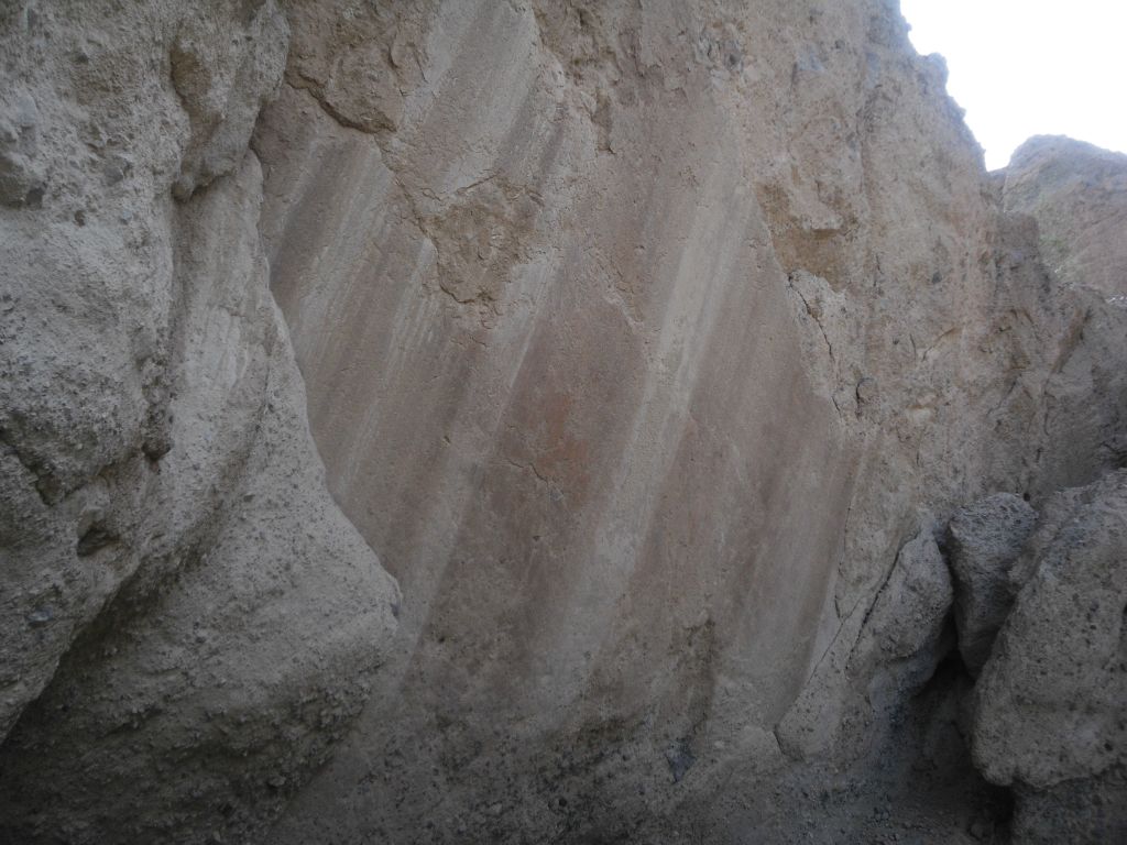 Mormon Point Canyon has a rare conglomerate rock slickenside: