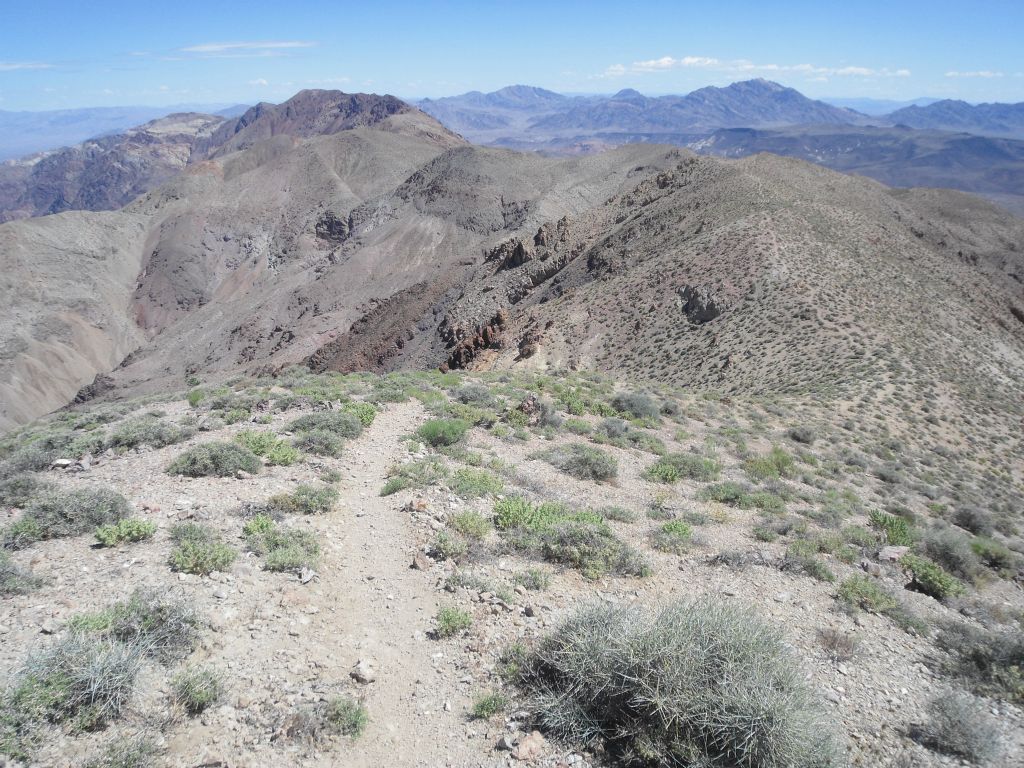 From Dante BM, we had to drop down about 770 feet in elevation to reach the low point on the hike: