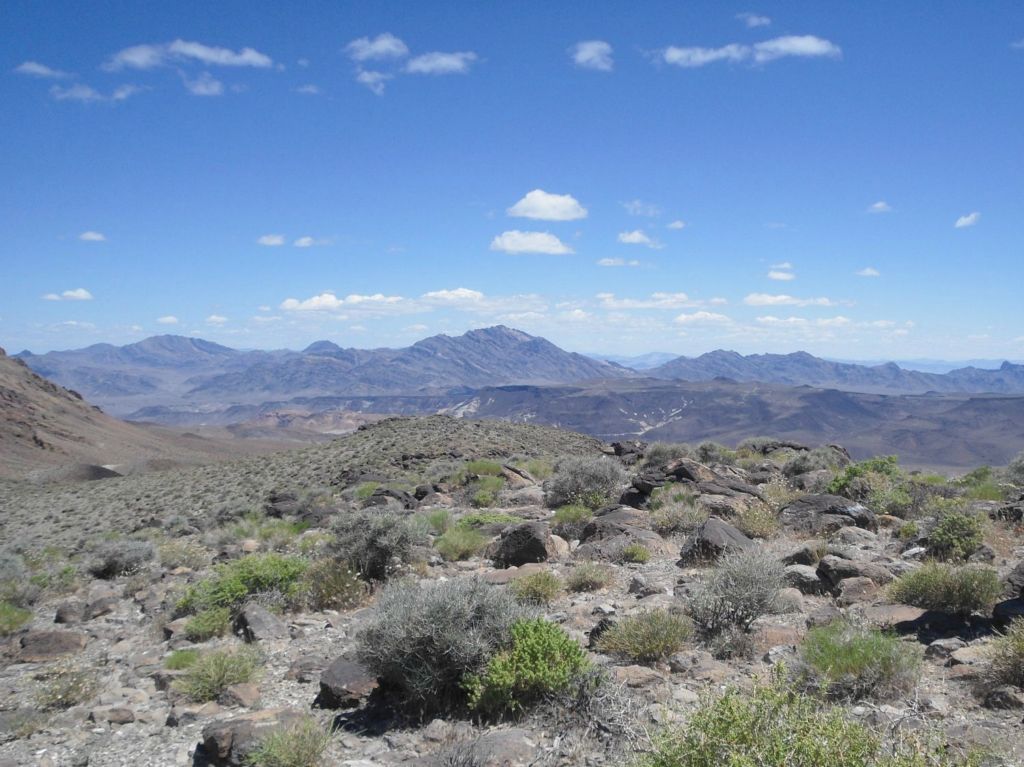 Such a pretty day to be out in Death Valley under the blue sky and clouds: