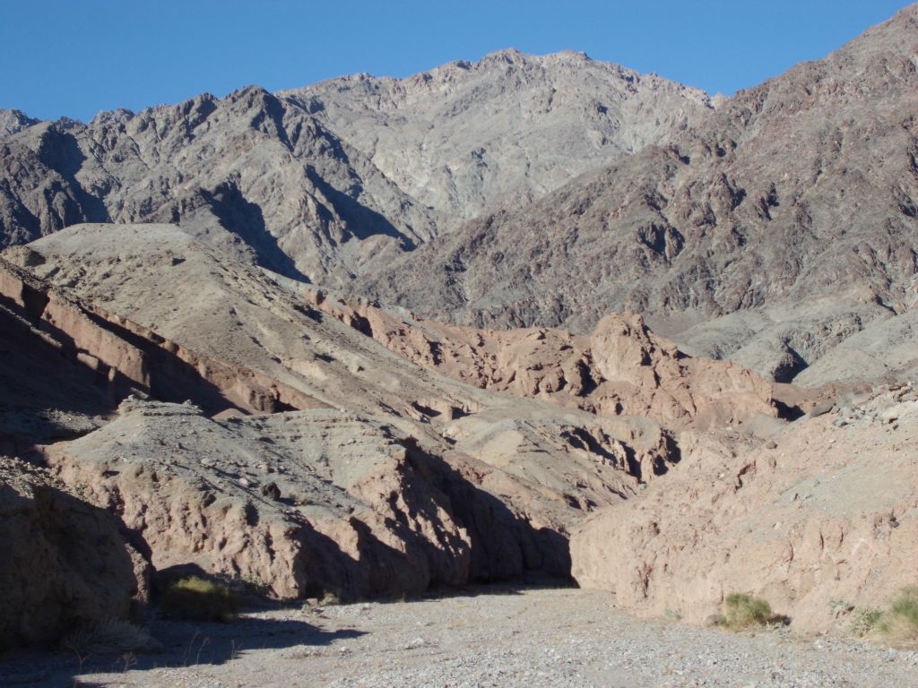 The approach to Room Canyon.  You can follow the course of the canyon back with your eyes into the depths of the Black Mountains:
