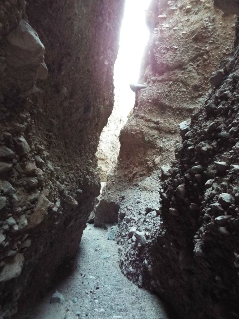 As the footprints in the wash reveal, some other hikers are able to get past the major obstacle in Slot #3: