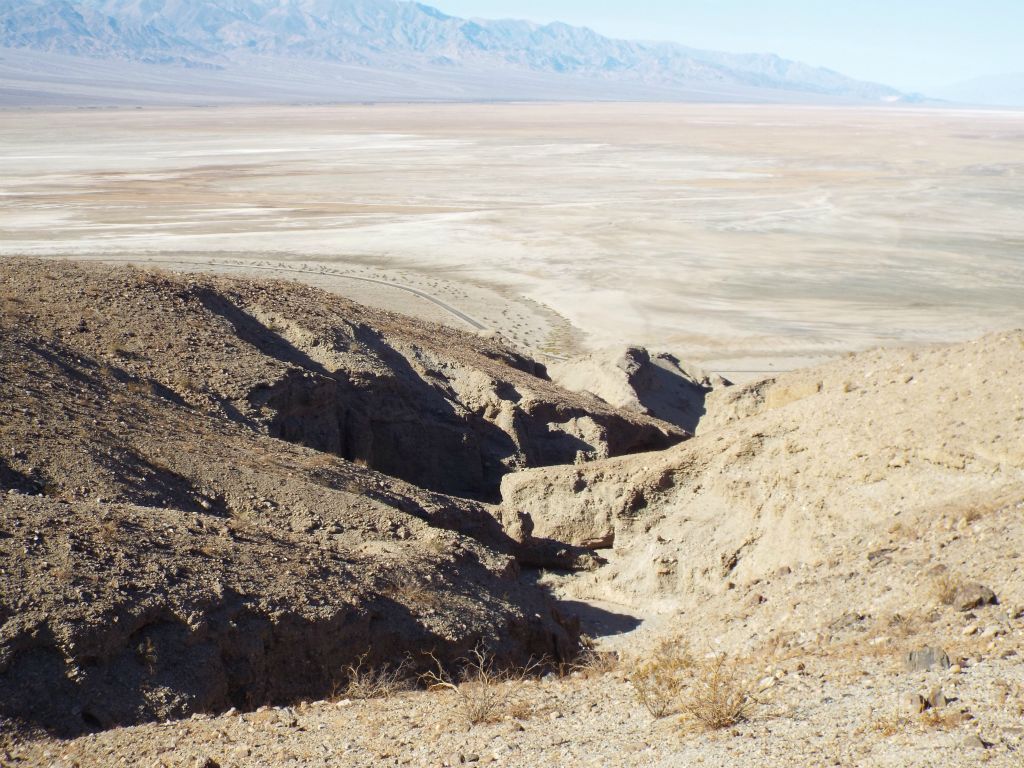 Climbing above the left side of the canyon onto the ridge and looking back.  I've already gained some decent elevation: