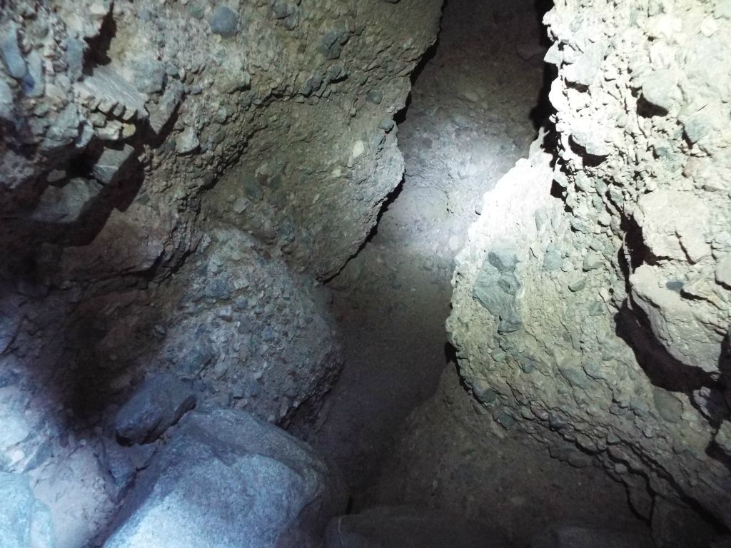 Soon I had to take out a flashlight and use the beam to light my way: