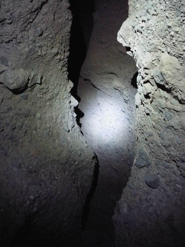 The dark slot continued past Cavern Bridge with a few easy climb-downs: