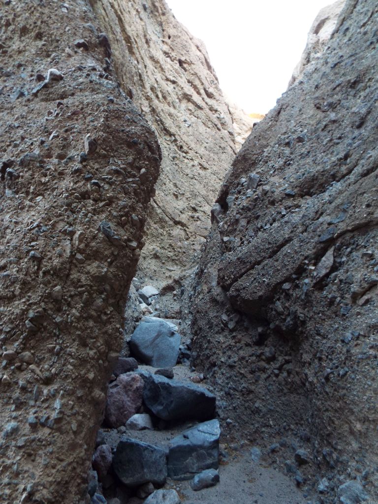 A steady uphill climb through the towering narrows but no major obstacles so far: