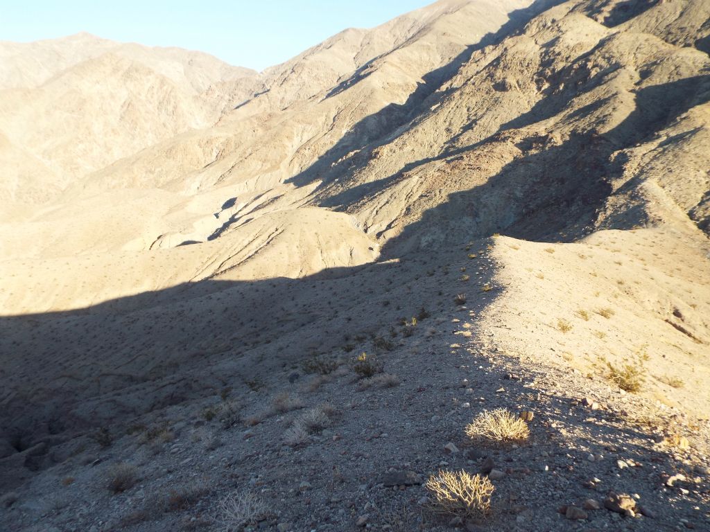 The portion of the ridge which can be hiked was coming to an end just ahead above Slot #3: