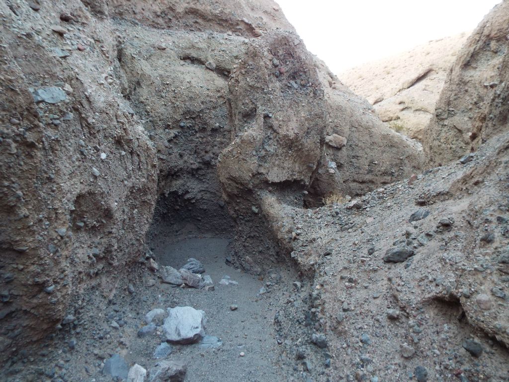 Up ahead, I wondered if I had spotted a natural bridge formation.  But upon turning the bend, it was not: