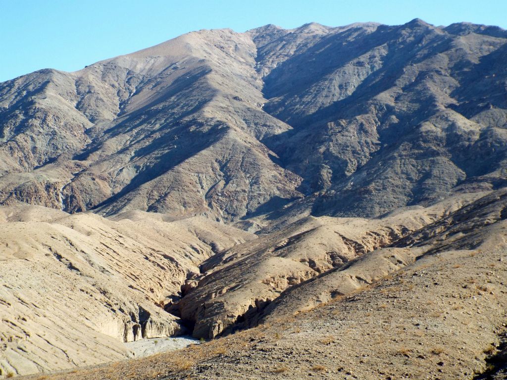 A very nice view looking up the main Sidewinder Canyon with Slot #2 forking off to the right: