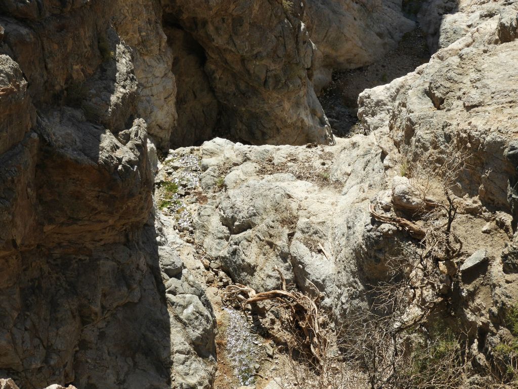 Here, you can see surface water flowing over the edge of a waterfall:
