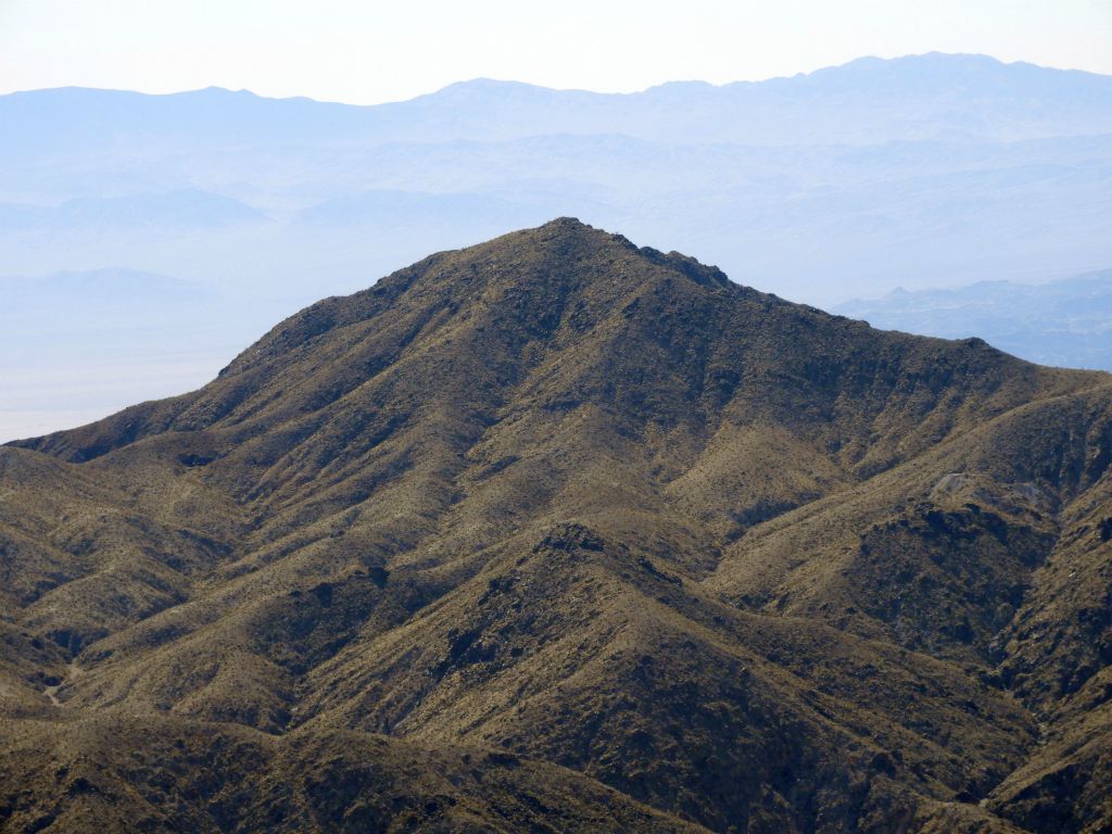 Zooming in on Desert Hound Peak (4,472 feet), which was one of the first Death Valley peaks I ever hiked on April 26, 2007: