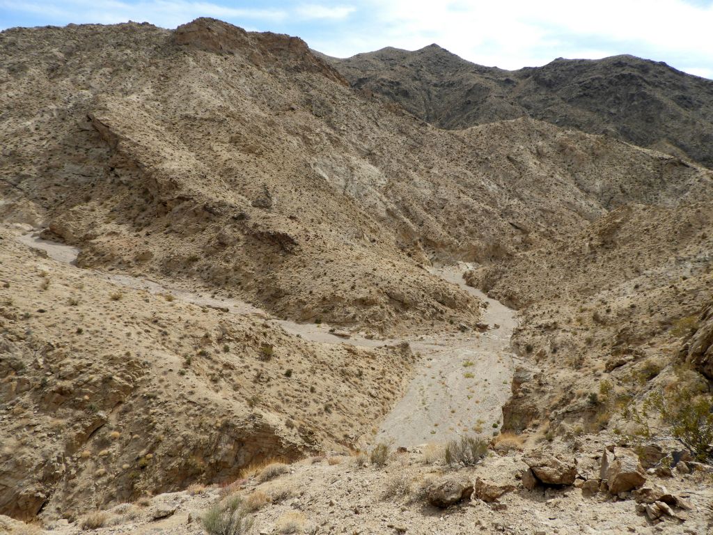 From the high point of the bypass we took, we could see the junction between the main canyon and a large side canyon:
