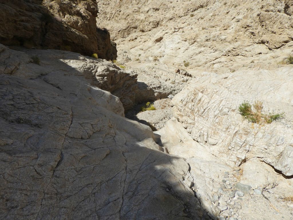 It was fun climbing down some of these polished chutes: