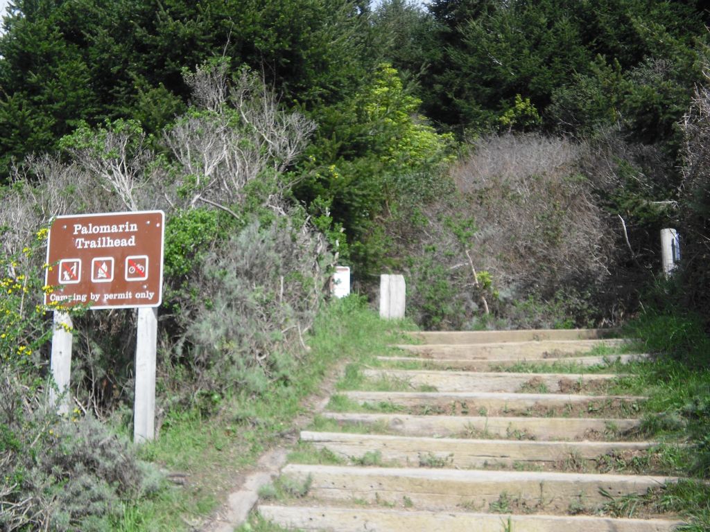 Starting point for the hike at the Palomarin Trailhead along the Point Reyes National Seashore in Marin County, California: