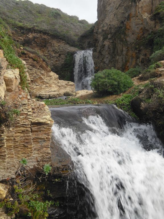 Here we are looking at the first waterfall in the middle portion and Upper Alamere Falls together in the same picture: