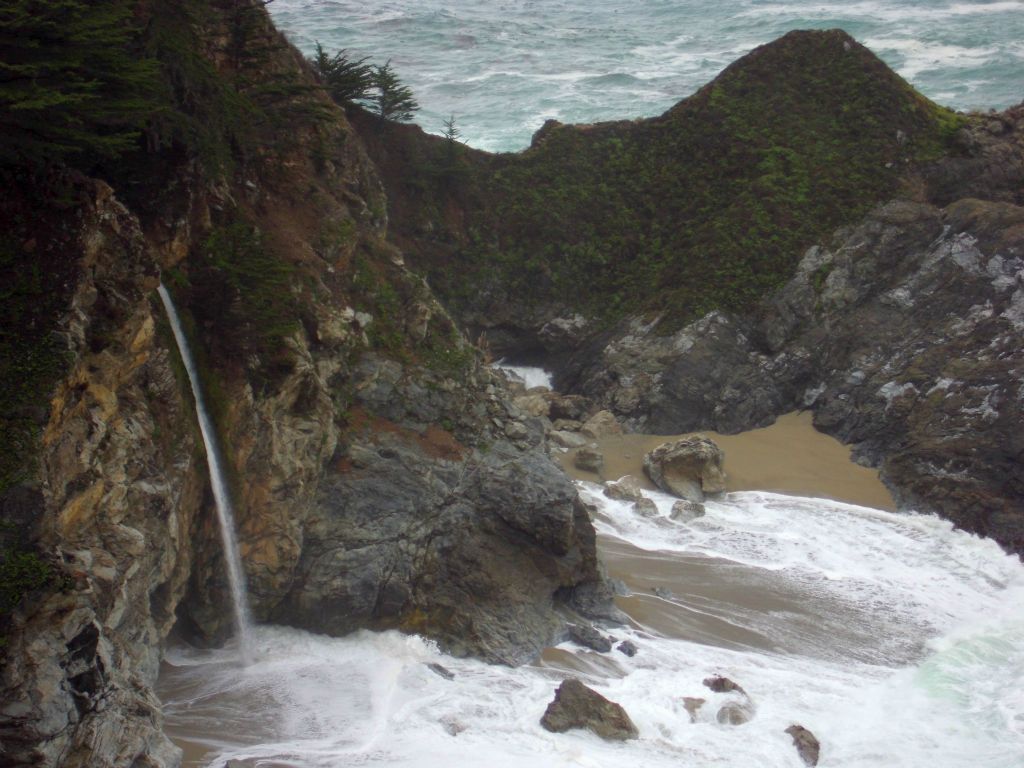 As mentioned earlier, Alamere Falls and McWay Falls are the only two tidefalls in California.  However, I consider Alamere to be superior in beauty because of the access.  With McWay Falls, there is no access to the beach below the fall unless you kayak in: