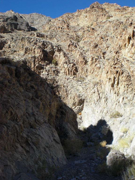 When we could see outside of the narrows, it was evident that there were towering cliffs all around us: