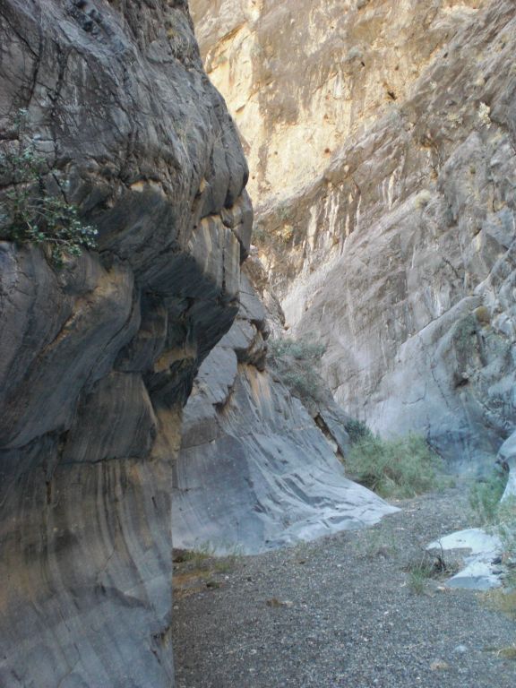The sunlight was casting a glow off of the canyon walls: