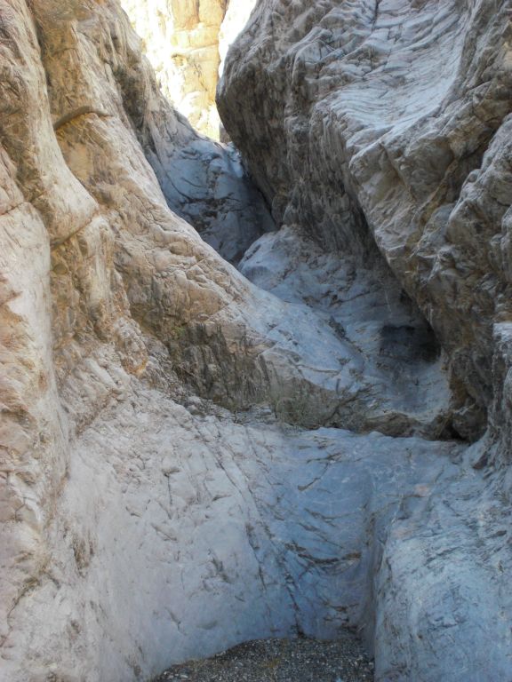 This small series of dry falls had to be climbed to progress, but they were easy: