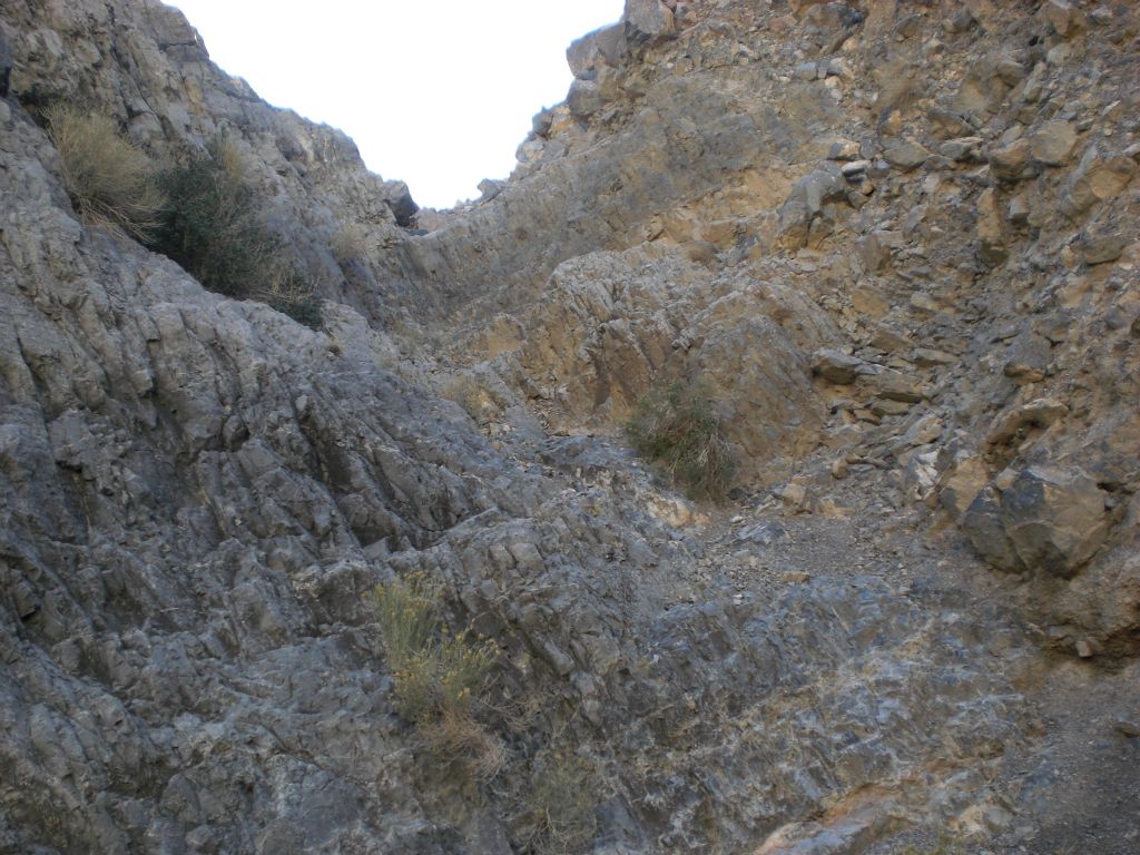 I had to be even more careful going up this small portion of the bypass which was a steep rock face with sharp edges: