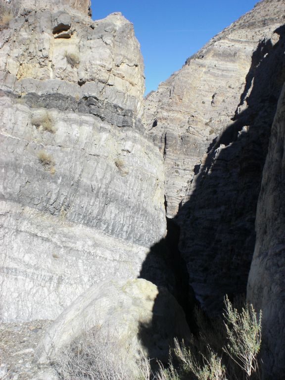 At the top of the dry fall looking up at the height of the walls: