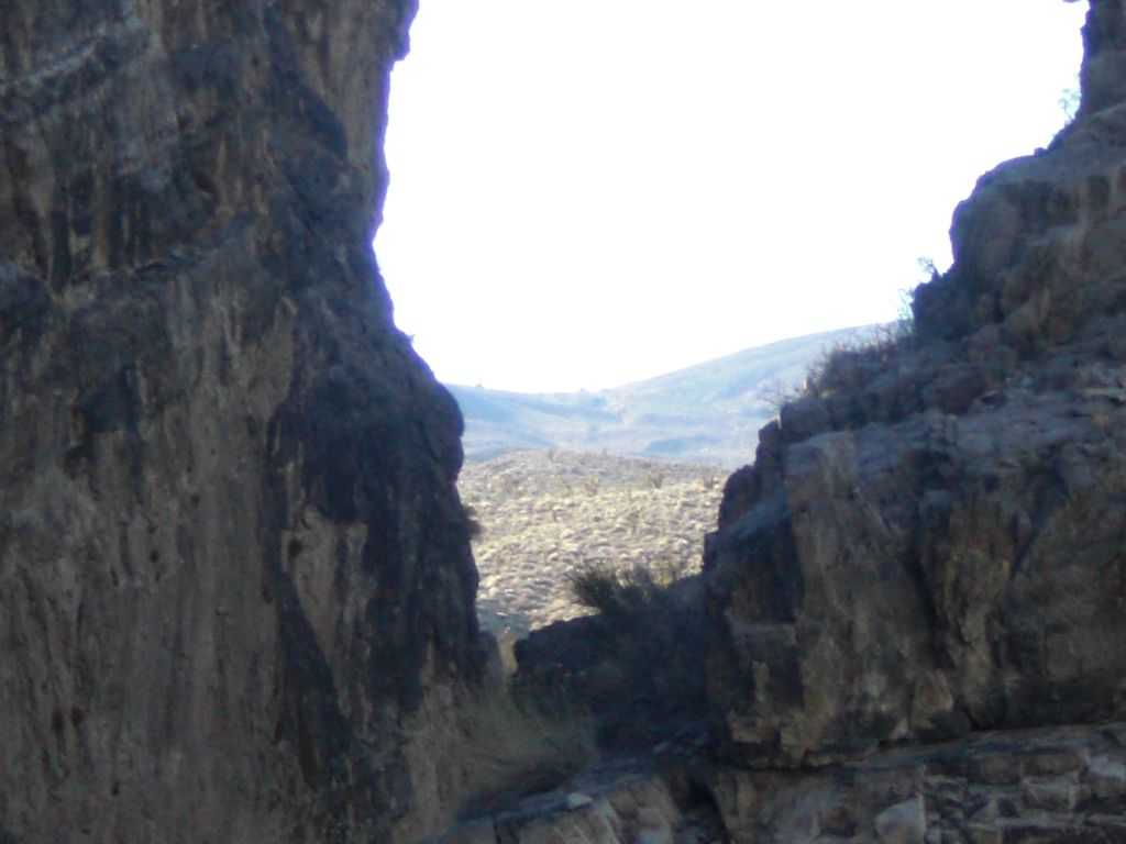 And finally, this is it... the end of the hike, as I could see out the head of Bighorn Gorge.  (Well, not really the end, as we still had the 10 mile hike back to our  vehicle on Scotty's Castle Road):