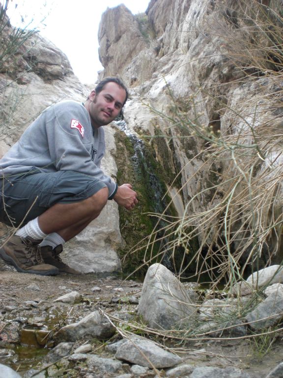 Steve getting his picture next to Dead Horse Falls: