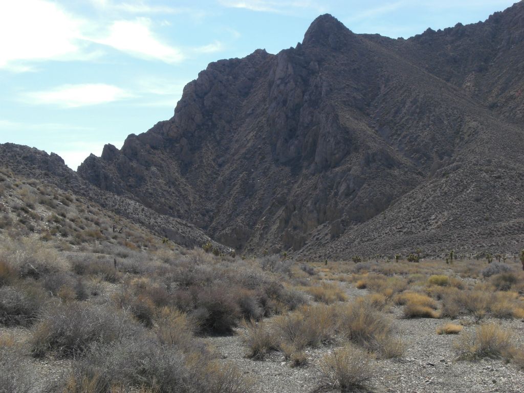 The destination is clear the entire way, as you're heading in the direction of the base of this mountain: