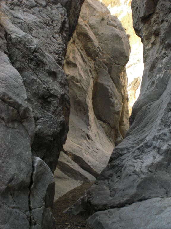 A perfect contrast between the dark narrows and sunlight reflecting off the walls in the background: