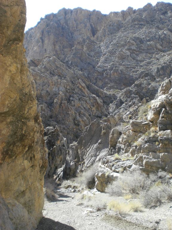 Heading back up canyon from the spot where we dropped in:
