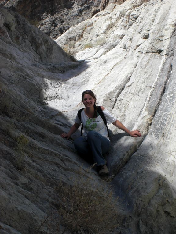 Tiffany smiling because she's enjoying this place, but also because the bypass is over for the time being: