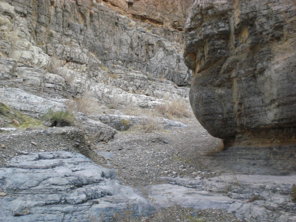 The wash of Dry Bone Canyon continued to be easy walking with no obstacles: