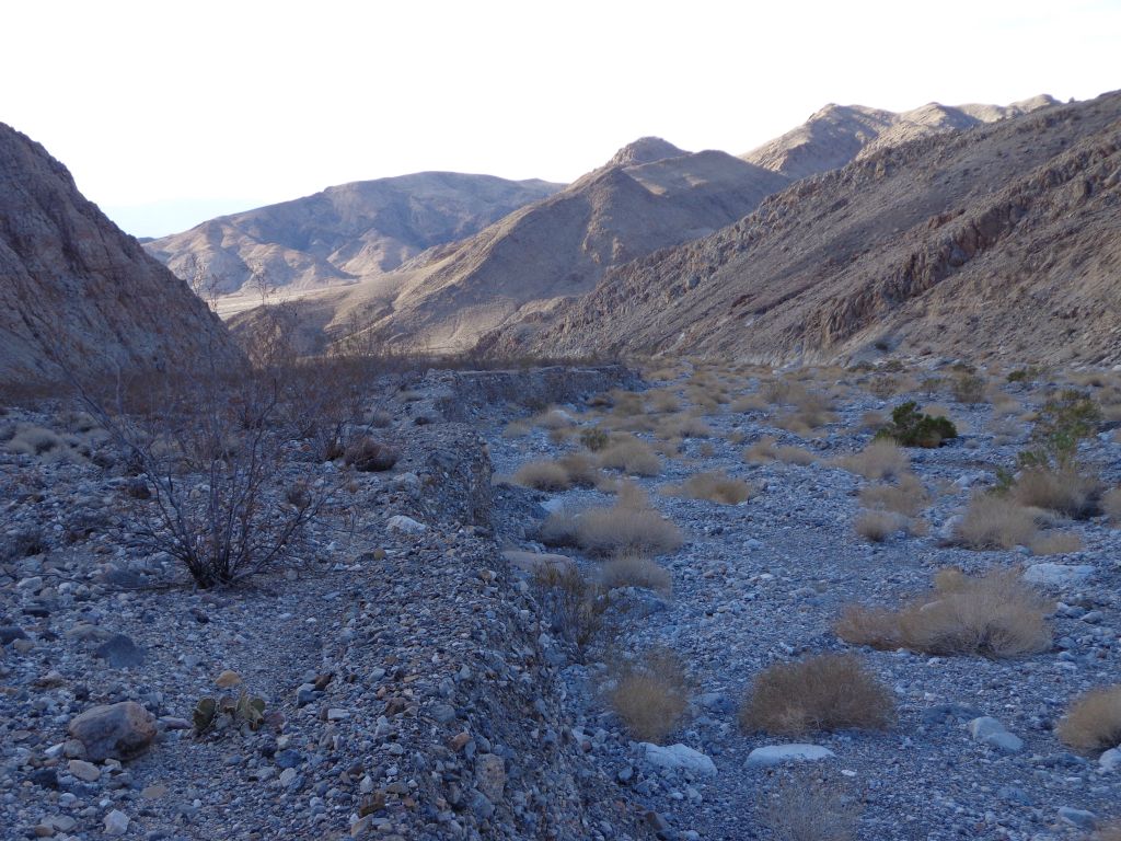 To make things easier, we walked along the top of gravel banks whenever we could find them (left of picture):