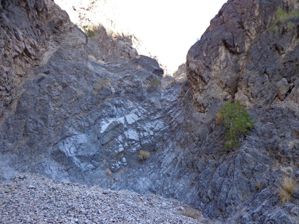 We soon ran into this dry fall which was somewhat formidable: