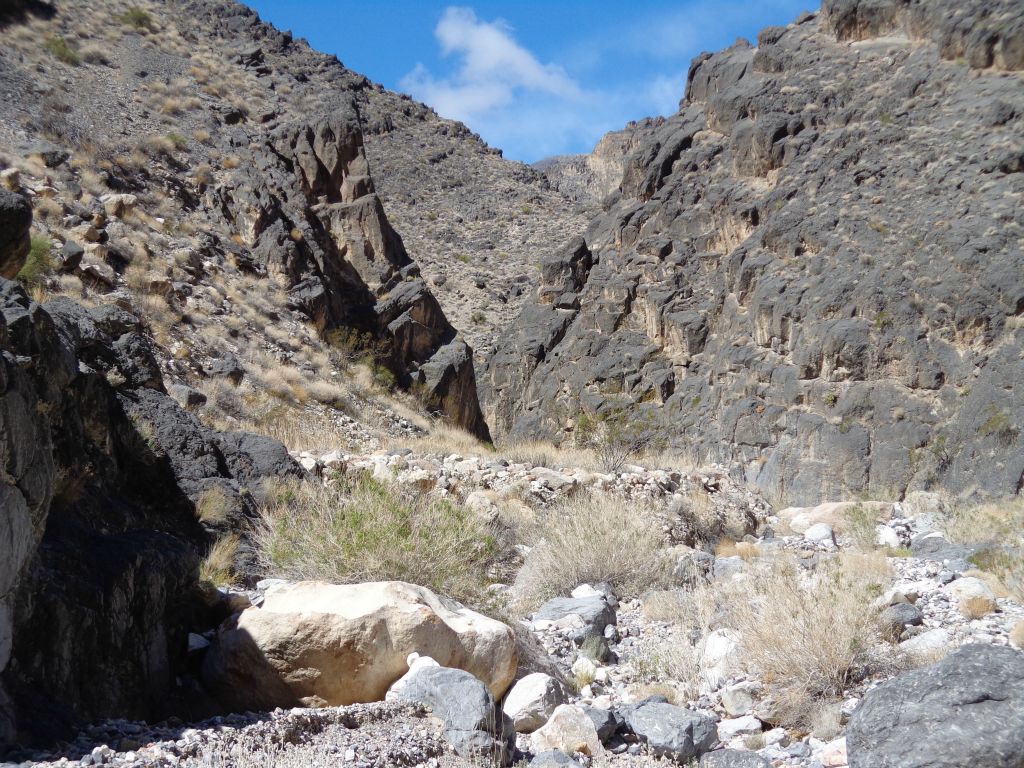 Up ahead, it appeared the canyon was going to enter a section of slot narrows: