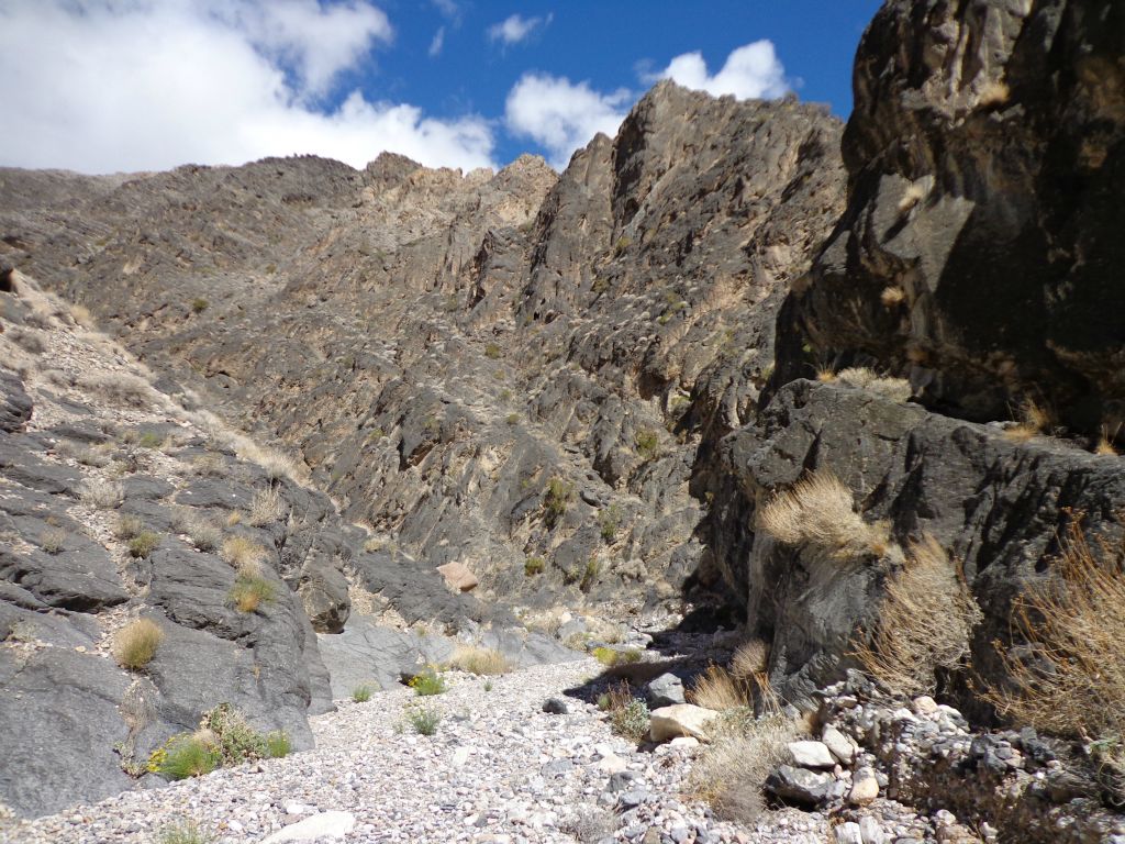 The canyon walls became very impressive through this area with quite a bit of height:
