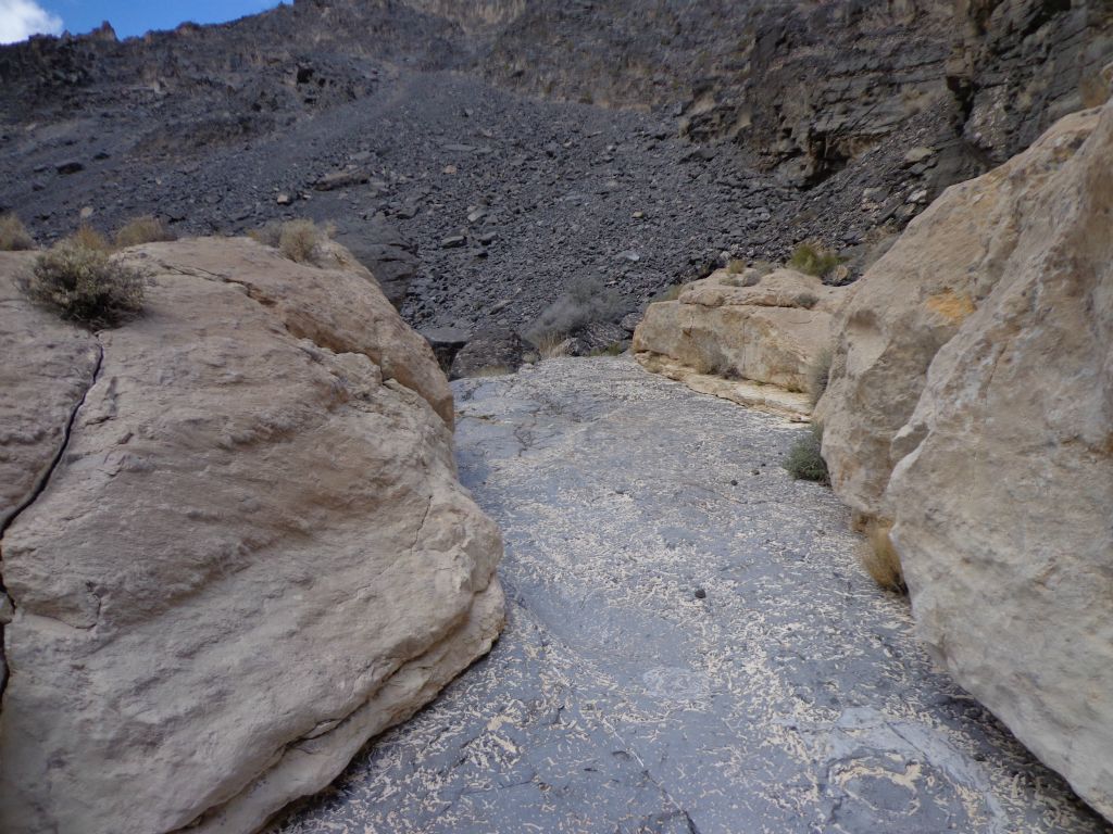 Very shallow narrows were formed as we walked between the low walls:
