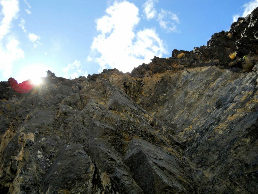 Looking straight up the canyon walls at this spot, which was both scary and stunning: