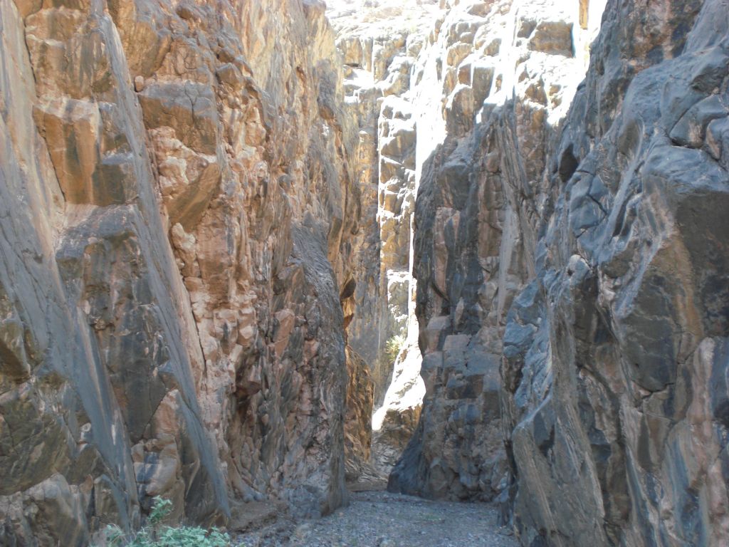 This is the beginning of the slot narrows of Hidden Bridge Canyon: