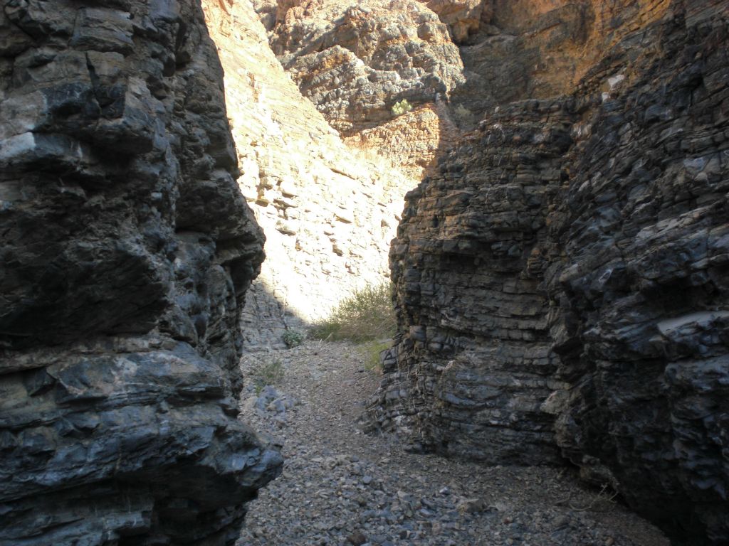 Passing through some shallow narrows in the side canyon: