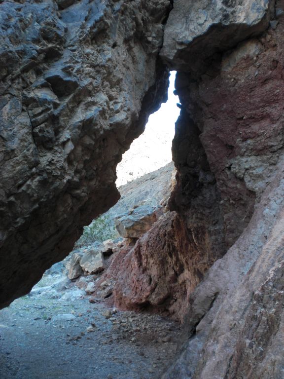 The minor natural bridge seemed more like a giant boulder that possibly collapsed into the wash:
